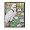 Stupell Industries Great White Egret & Lotus Floater Framed Canvas Wall Art Design by Estelle Grengs